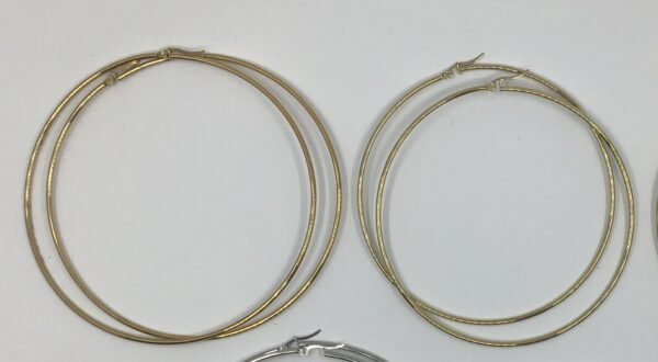 Gold creole earrrings Gold Creole earrings - Crochet Kit